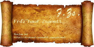 Frühauf Zsanett névjegykártya