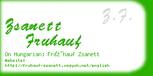 zsanett fruhauf business card